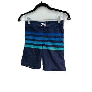 Old Navy Blue Striped Lined Swim Suit Board Shorts, Boys Size Medium M 8